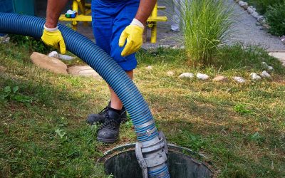 service man cleaning septic system in residential y Clarksville tn